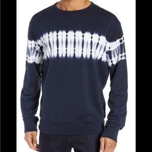 Vince Dark Blue and White Patterned Sweater